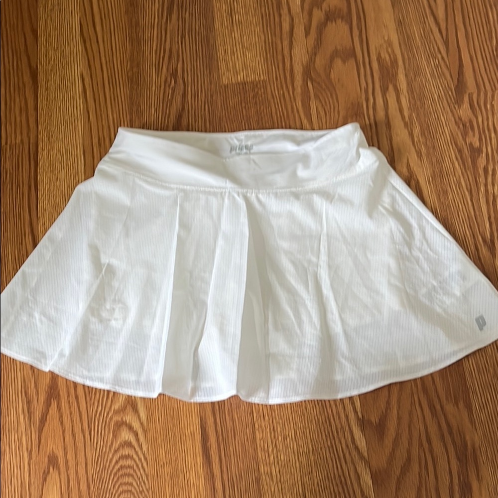Prince white tennis skirt